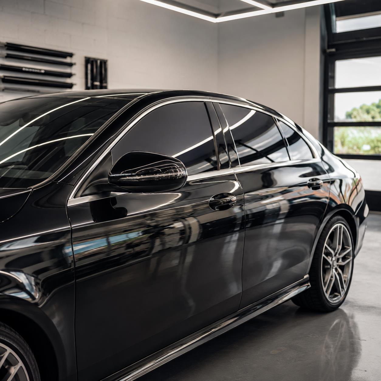 professional automotive window tint on a vehicle in Las Vegas