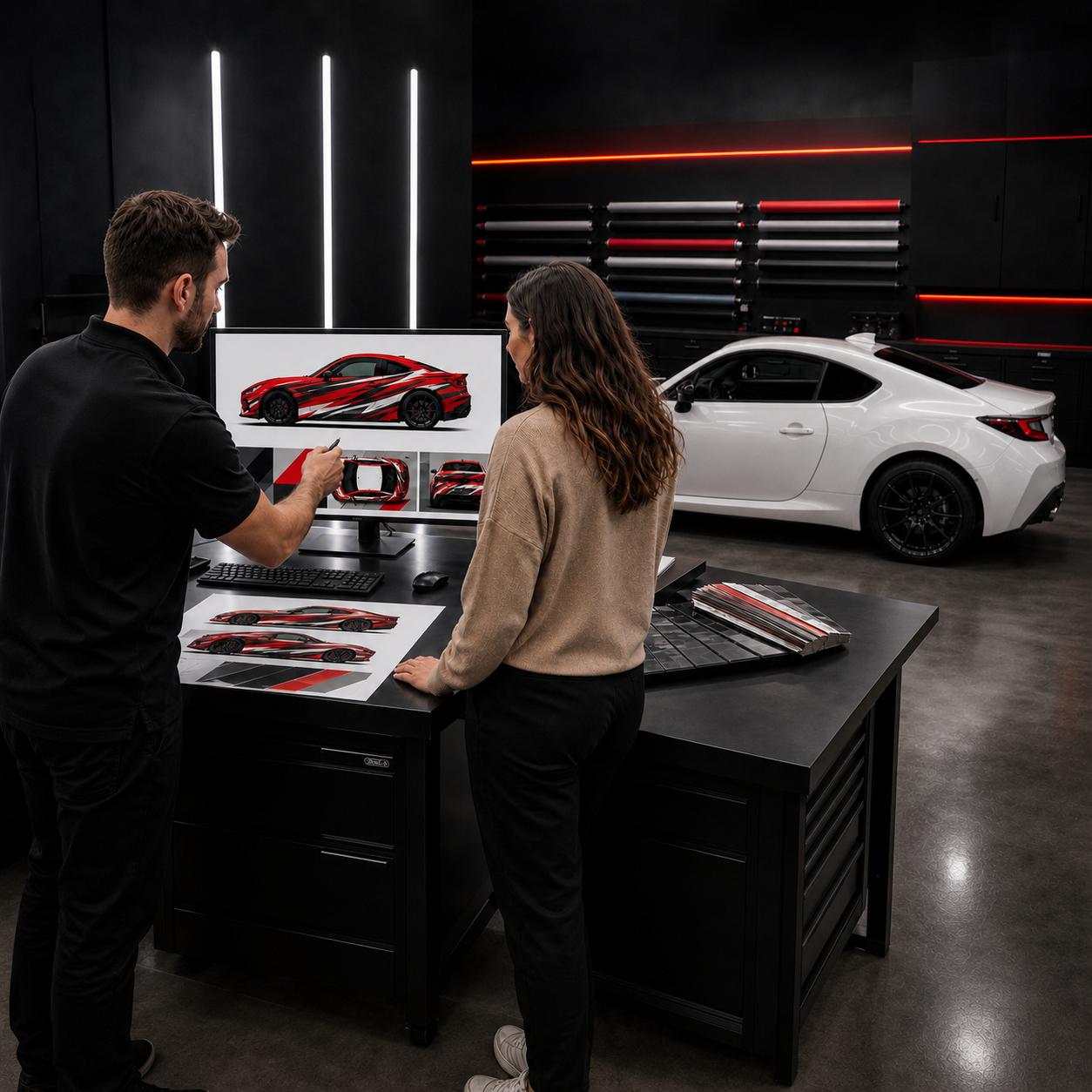 Custom vehicle wrap design and artwork approval in Las Vegas
